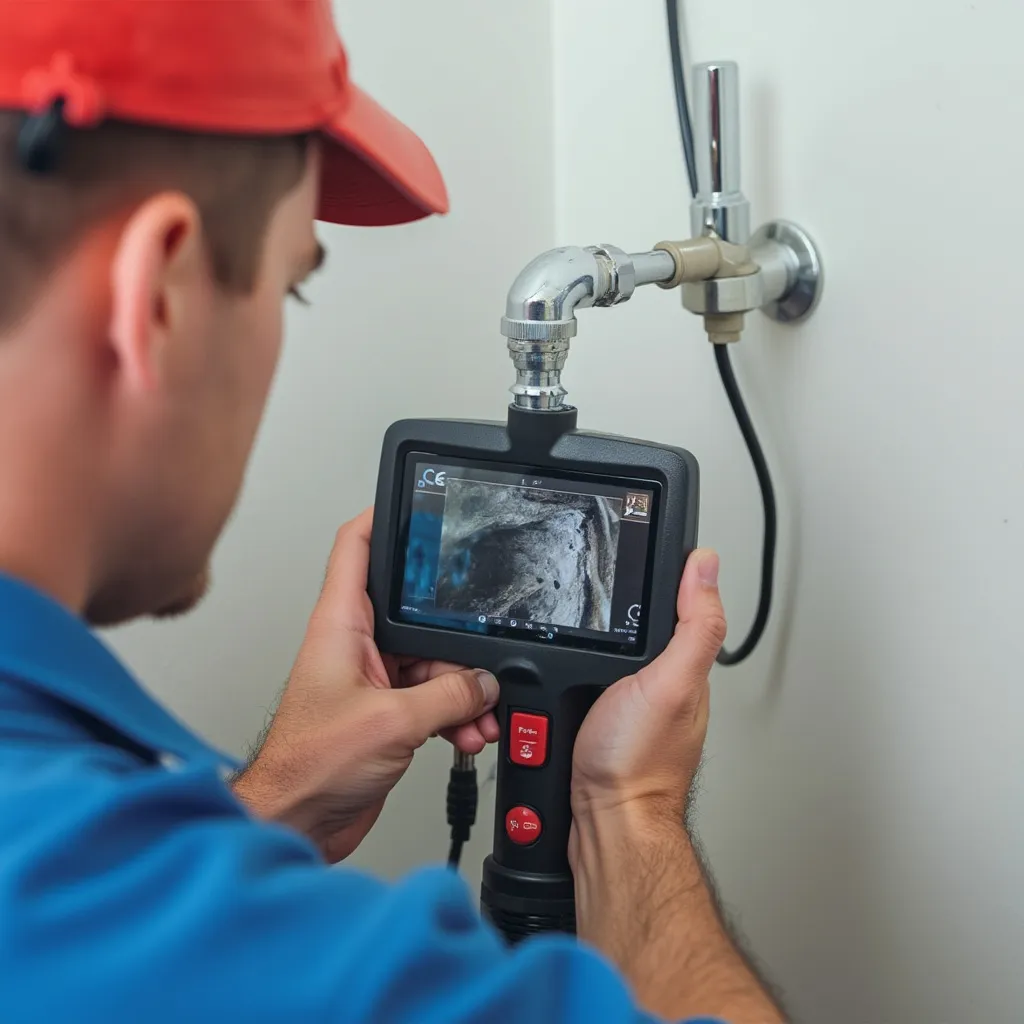 Utilizare cameră de inspecție video pentru țevi
